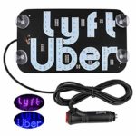 Yeeco Uber Lyft LED Sign, Uber Lyft LED Light Up Sign Interior Glow Light Decor Logo Window Windshield with Suction Cups for Car Uber Lyft Driver Rideshare Driver, Blue and Pink
