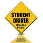 Zento Deals Reflective Student Driver Please Be Patient Magnetic Sign