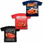 Disney Boys Cars Lightning McQueen Shirt – 3 Pack Lightning McQueen Tees