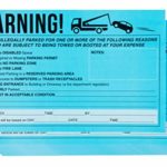 Parking Violation Stickers – 50-Pack Towing Stickers, Vehicle Parking Warning Stickers, No Parking Sign, Car Window Sign, Fluorescent Blue Stickers, Adhesive Stickers, 8.2 x 5.2 Inches