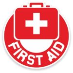 2 x 25cm- 250mm First Aid Vinyl SELF ADHESIVE STICKER Decal Laptop Travel Luggage Car iPad Sign Fun #9203