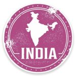 2 x 10cm- 100mm India Vinyl SELF ADHESIVE STICKER Decal Laptop Travel Luggage Car iPad Sign Fun #9214