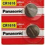 Panasonic CR1616 3V Coin Cell Lithium Battery, Retail Pack of 2