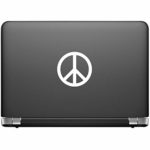 3″ Peace Sign Symbol Vinyl Laptop Wall Car Window Sticker Decal Graphic (White)