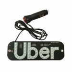 ONESWI Uber LED Sign Decor, Led Uber Sign with Suction Cups Glowing Uber Decor Accessories Uber Flashing Hook on Car Window with DC12V Car Charger Inverter