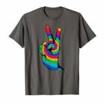 Tie Dye Peace Hand Sign T-Shirt | Hippies V Symbol Shirts
