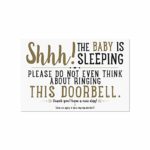 Artisan Owl Shhh! The Baby is Sleeping Door Magnet – 4×6 All Weather Made in The USA Magnet Sign (1 Magnet)