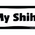 Imagine This Bone Car Magnet, I Love My Shih Tzu, 2-Inch by 7-Inch