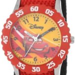 Disney Kids’ W000084 “Time Teacher” Cars Stainless Steel Watch With Red Nylon Band