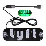 DONJON USB Lyft Sign,5V lyft LED Sign Decor Flashing Hook on Car Window with Suction Cups,for Rideshare Driver USB Power Supply (Green Light)