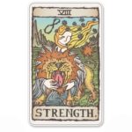 Magnet Strength Tarot Card – Magnetic vinyl sticks to any metal fridge, car, signs 5″