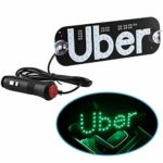 Seven Sparta Uber LED Light Signs for Car, Uber Flashing Hook for DC 12 V Car Cigarette Lighter (Green)