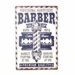AYZ – Barber Shop, Shaving Haircuts Metal Tin Prints Posters for Barber Shop TPDP0011