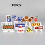 18PCS Traffic Signs Children’s Educational Toys for Traffic Knowledge Learning, Kids Sign Road Sign Roadblock Traffic Sign