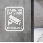 StickerLoaf Brand 24-7 VIDEO SURVEILLANCE SECURITY CAMERA SIGN WINDOW WALL DECAL BUSINESS SHOP Storefront VINYL DOOR SIGN COMPANY Warning Security Surveillance 24 Hours Store Shopping Mall Parking Garage Office Building Car Lot