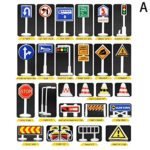 paway Car Toy Accessories for Kids Mini Traffic Road Signs 28pcs Kids Children Play Learn Toy Game Great car Toys Gift for Boys and Girls (A)