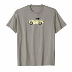 MG Midget Light Yellow Cream British Car Cartoon T-shirt