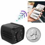 Mini Spy Camera WiFi Hidden – Nanny Cam for Home Security, Wireless with Cell Phone App for Video on Device. Night Vision 140 Degree View. Indoor Motion Detector. HD 1080P, Recorder, USB Charger.