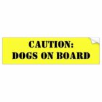 ROD Design Magnet Caution: Dogs on Board Magnet Vinyl Magnetic Sheet for Lockers, Cars, Signs, Refrigerator 5″