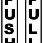 OLS Studios Magnet 2 Piece Push Pull Door Sign 1.75” x 6” Sticker Decal Self Adhesive Vinyl Magnetic Vinyl Sticks to Any Metal Fridge, car, Signs