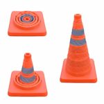 16 Inch Collapsible Traffic Multi Purpose Pop Up Reflective Safety Cone, Work Area Protection, Emergency Roadside Barrier