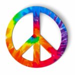 AK Wall Art Peace Sign Tie Dye – Magnet – Car Fridge Locker – Select Size