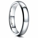 King Will Basic Men’s 2mm 4mm 6mm 8mm 10mm Classic High Polished Domed Tungsten/Titanium/Tungsten Silicone Set Metal Wedding Ring