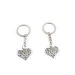 Keyring Keychain Keytag Key Ring Chain Tag Door Car Wholesale Jewelry Making Charms H7JV8 Hollow Heart Signs