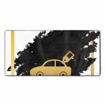 Washcloths Printed Design, Car Sign With Hair Towel Soft Face Towel Perfect Gifts 11.8 × 27.5″