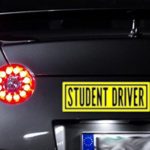 (Set of 2)Student Driver Sign, Nighttime Reflective Magnetic Vehicle Car Sign 12″ x 4″