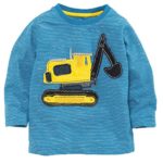 Frogwill Toddler Boys Excavator Long Short Sleeve Cartoon T Shirt Size 2-7 Years