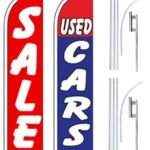 Car Auto Dealer Swooper Flutter Feather Flags & Poles 2 Pack-SALE-Used Cars