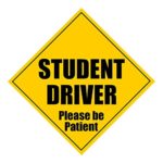 Zone Tech Student Driver Please Be Patient 5″ X 5″ Magnet – Safety Caution Sign (1)