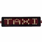 Removable Remote LED Sign Decor,Hook on Car Window with Suction Cups with DC 12V Car Charger Inverter,Programmable Scrolling LED Display,Compatible Uber Lyft CAR,Taxi(Red)