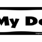 Imagine This I Love My Dogs Bone Car Magnet, 2-Inch by 7-Inch