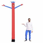 12 Foot Inflatable Dancing Wacky Air Tube Man – Sky Guy Comes Complete with Puppet Dancer Balloon and Blower Included (Red Body with Blue Arms)