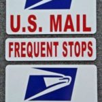 Flexible Magnets (2) U.S. Mail Magnetic Signs USPS 8?12 Plus (1) Frequent Stops 3×12