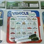 Travel Games Vehicle & Road Side & Road Sign Bingo Games Bundle – 3 Different Bingo Games – 6 Dry Erase Boards & Markers