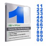 Blue Vinyl Numbers Stickers – 4 Inch Self Adhesive – 2 Sets – Premium Decal Die Cut and Pre-Spaced for Mailbox, Signs, Window, Door, Cars, Trucks, Home, Business, Address Number, Indoor or Outdoor