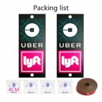 WYEWYE Uber Lyft Removable Sign Decal 2 Pack New Uber Lyft Logo Laminated with Bigger Suction Cups