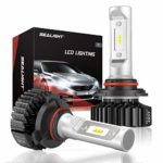 SEALIGHT 9006 LED Headlight Bulbs HB4 Low Beam/Fog Light Bulb, DOT Approved, Super Bright 6000K Cool White Upgraded 12x CSP Chips (Pack of 2)