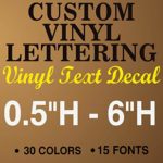 JBY Graphics Custom Vinyl Lettering Decal Personalized Sticker Window Text City Name Car Vehicle Business Store Window Door Vinyl Sign