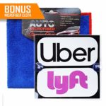 Rideshare – Uber Lyft Sign Decal | 2 Window Suction Cups | Removable Rideshare Car Sign | Uber Logo Lyft Decal Sign | Visible 5 x 5 in Size | Durable Laminated | Sticks to Windshield | Easy Install