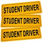 RuBao Student Driver Sign, Reflective Student Driver Magnets for Car (B Style)