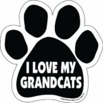 Imagine This Paw Car Magnet, I Love My Grandcats, 5-1/2-Inch by 5-1/2-Inch