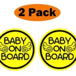 TOTOMO Baby on Board Magnet – (Set of 2) Safety Caution Decal Sign Magnets for Cars Bumpers – Baby Angel ALI-030
