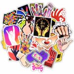 Honch Vinyl Instafamous Finger Sign Language Stickers 50 Pcs Decals for Laptop Ipad Car Suitcase Luggage Water Bottle Helmet