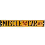 Open Road Brands Muscle Car Ave. Embossed Street Tin Sign