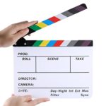 Neewer Acrylic Plastic 10×8″/25x20cm Director’s Film Clapboard Cut Action Scene Clapper Board Slate with Color Sticks