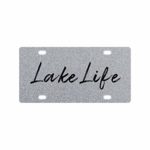 Bernie Gresham License Plate Cover Lake Life Metal License Plate Cover Decorative Car License Plate Auto Tag Sign 6×12 Inch